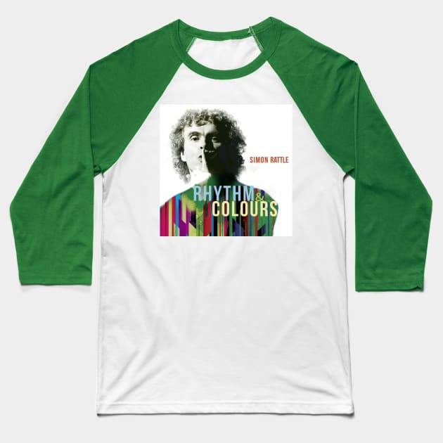 Simon Rattle Baseball T-Shirt by vivalarevolucio